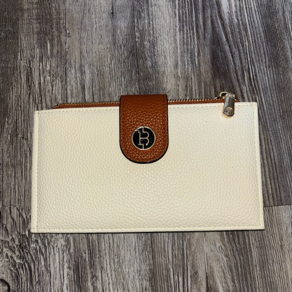 Bostanten Handbags - Elegant Bostanten White and Brown Women's Wallet
